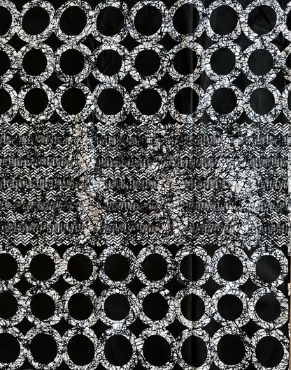 African Print Fabric, Ankara - Monochrome Fabric