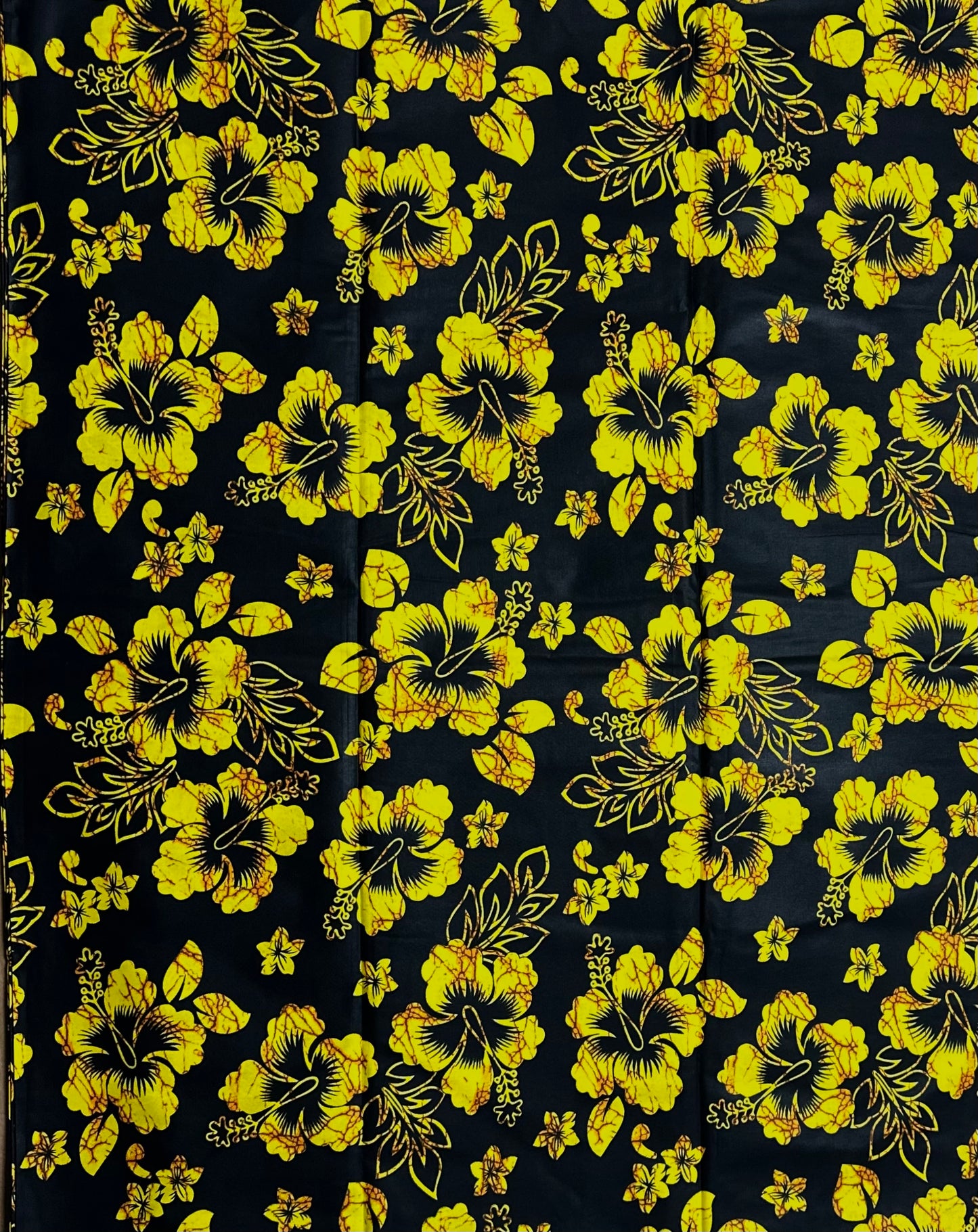 African Print Fabric, Ankara - Yellow Fabric