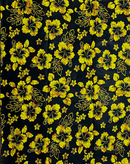 African Print Fabric, Ankara - Yellow Fabric