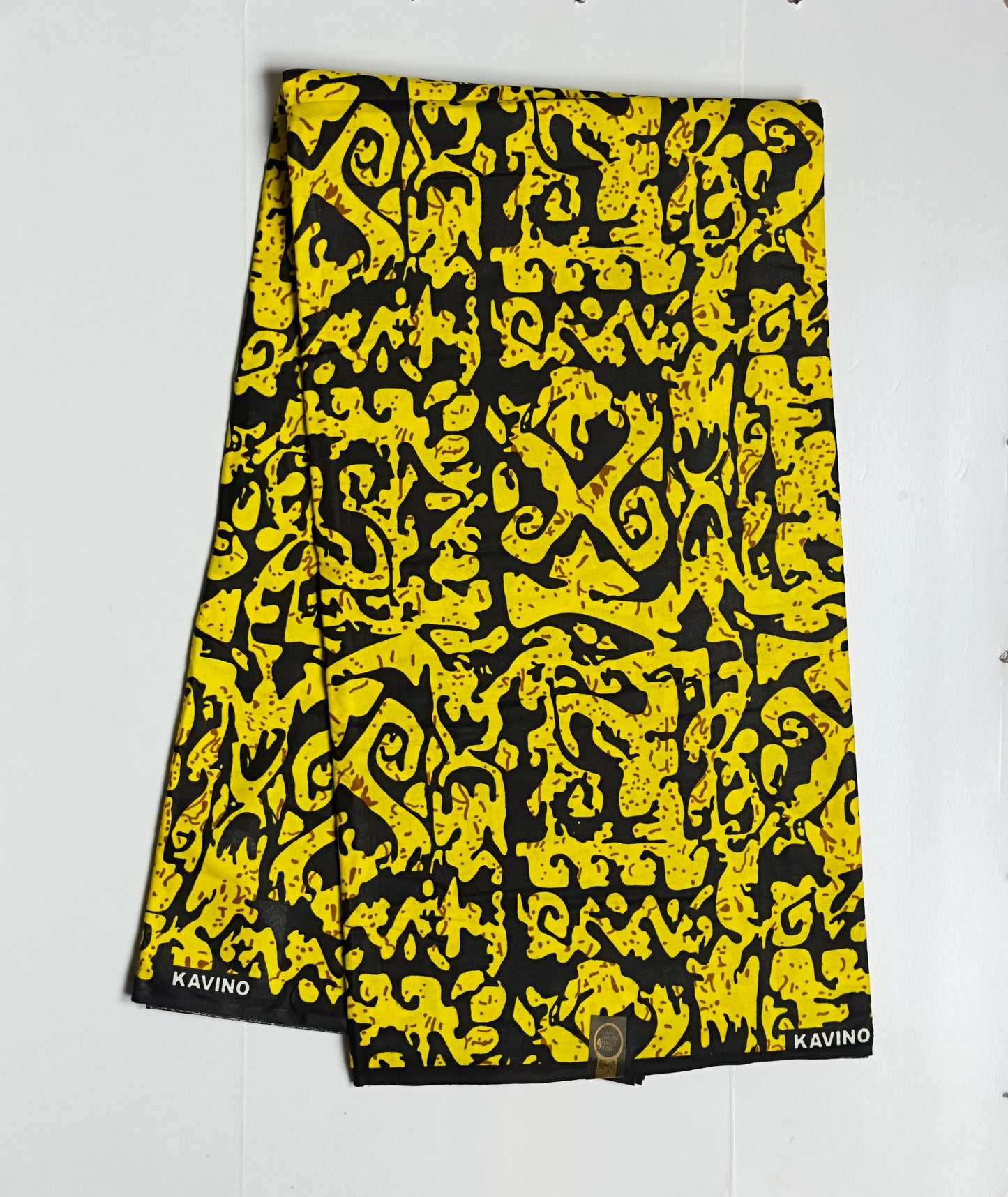 African Print Fabric, Ankara - Yellow Fabric