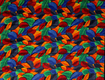 African Print Fabric, Ankara - Orange, Blue, Green, Red Fabric