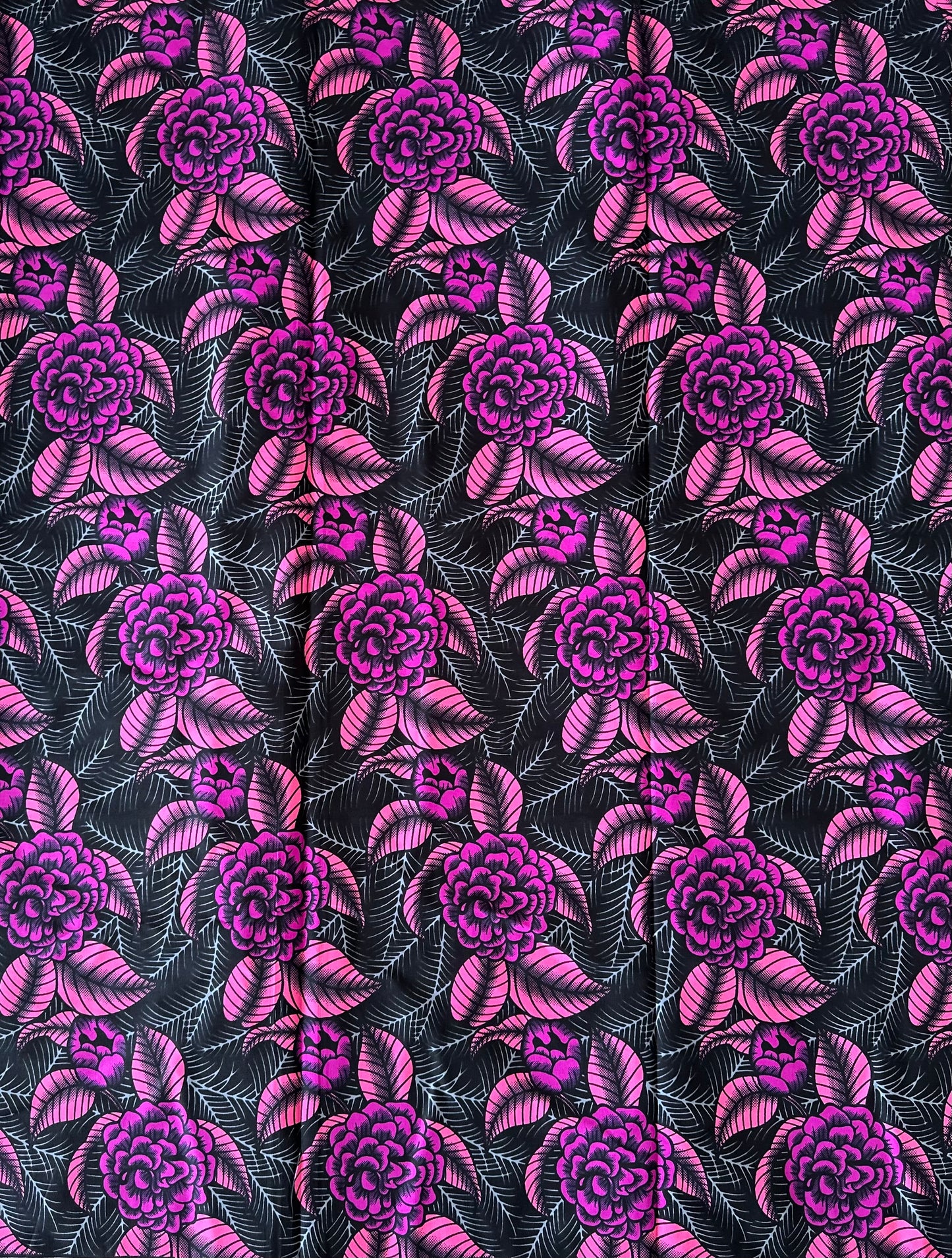 African Print Fabric, Ankara - Purple, Pink Fabric