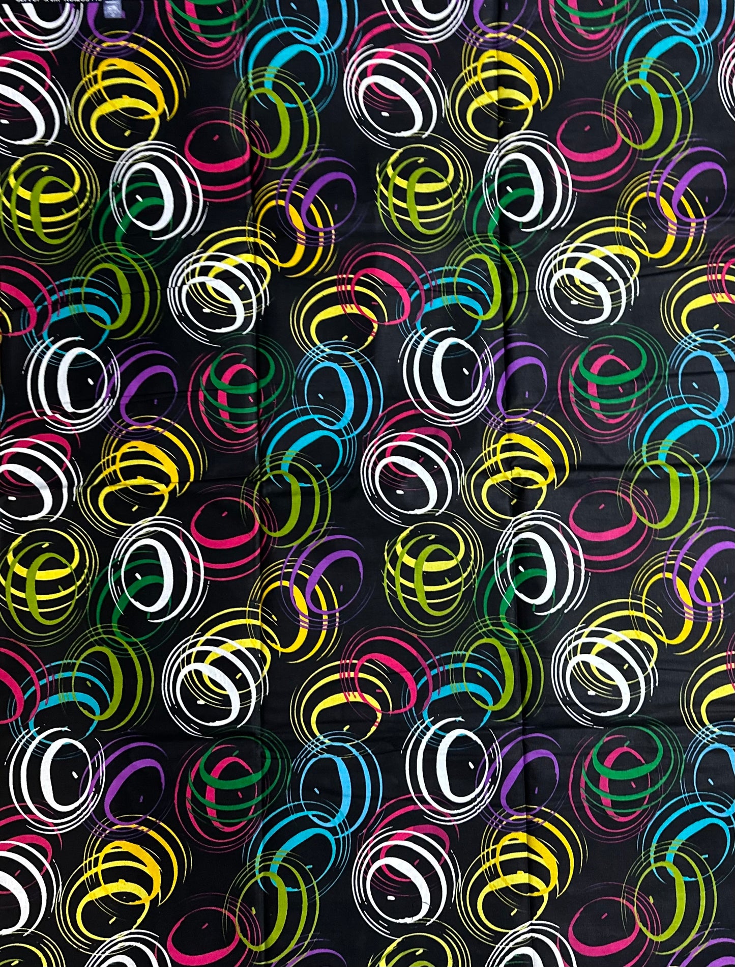 African Print Fabric, Ankara - Black Fabric
