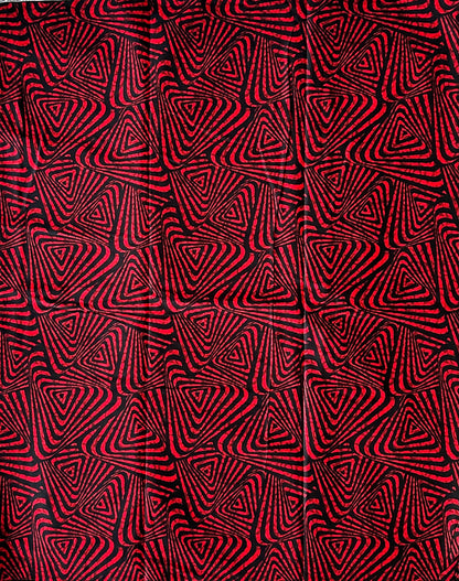 African Print Fabric, Ankara - Red Fabric