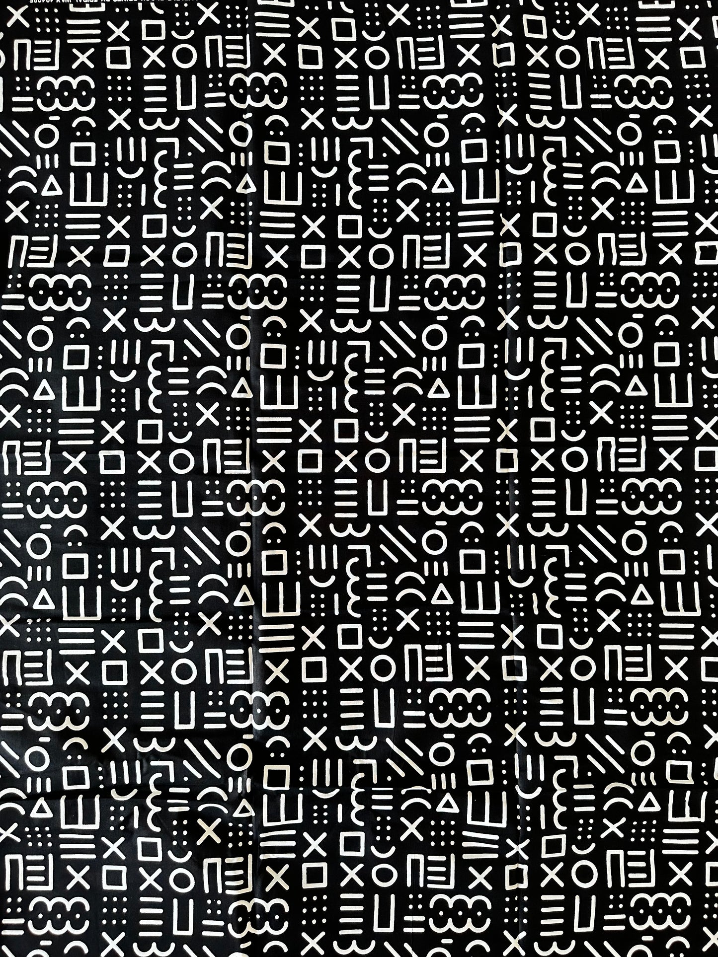 African Print Fabric, Ankara -Black, White Fabric