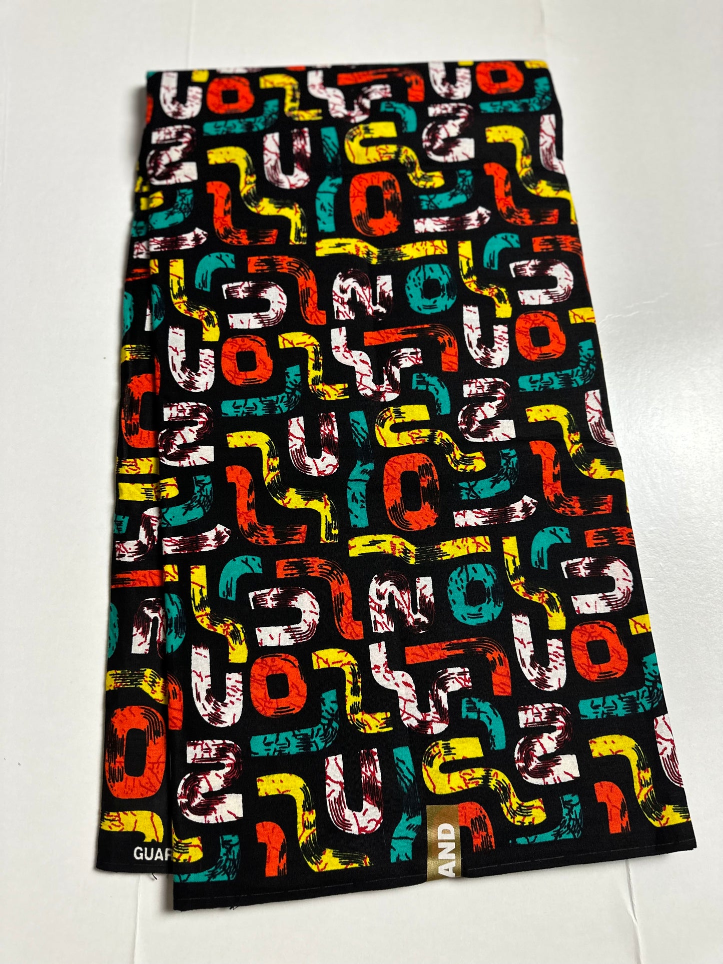 African Print Fabric, Ankara - Yellow, Green, Orange Fabric