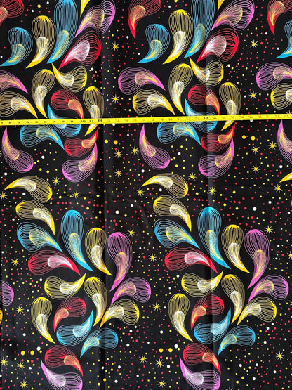 African Print Fabric, Ankara - Red, Blue, Pink, Purple Fabric