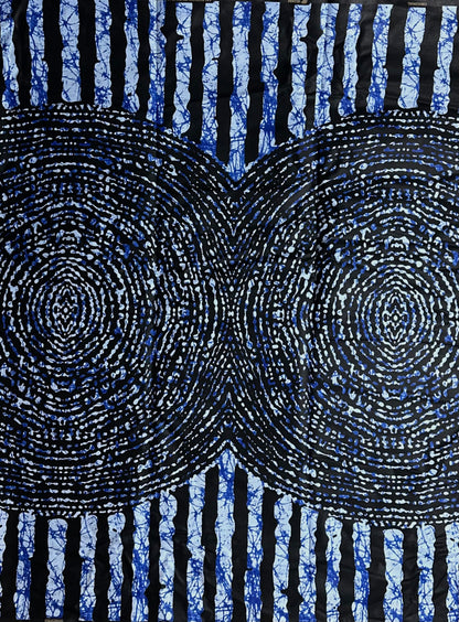 African Print Fabric, Ankara - Blue Fabric