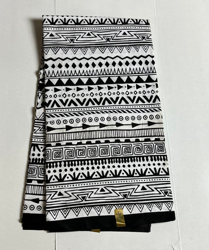 African Print Fabric, Ankara Fabric, Monochrome Fabric