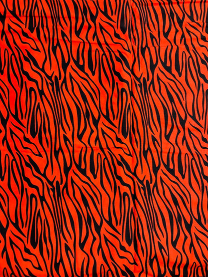 African Print Fabric, Ankara - Orange Fabric