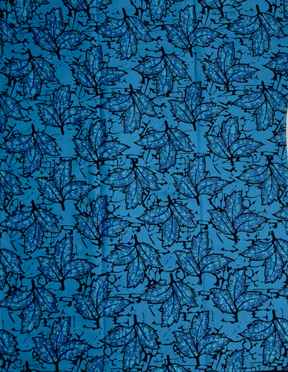 African Print Fabric, Ankara - Blue Fabric