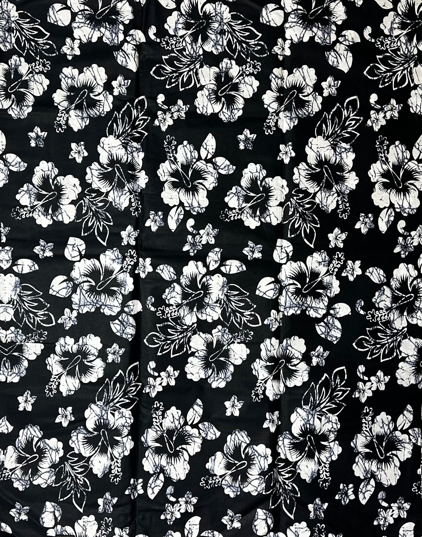 African Print Fabric, Ankara - Black, White Fabric