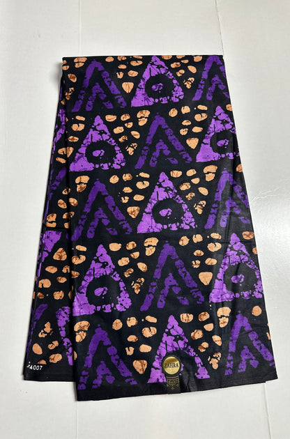 African Print Fabric, Ankara -Purple Fabric