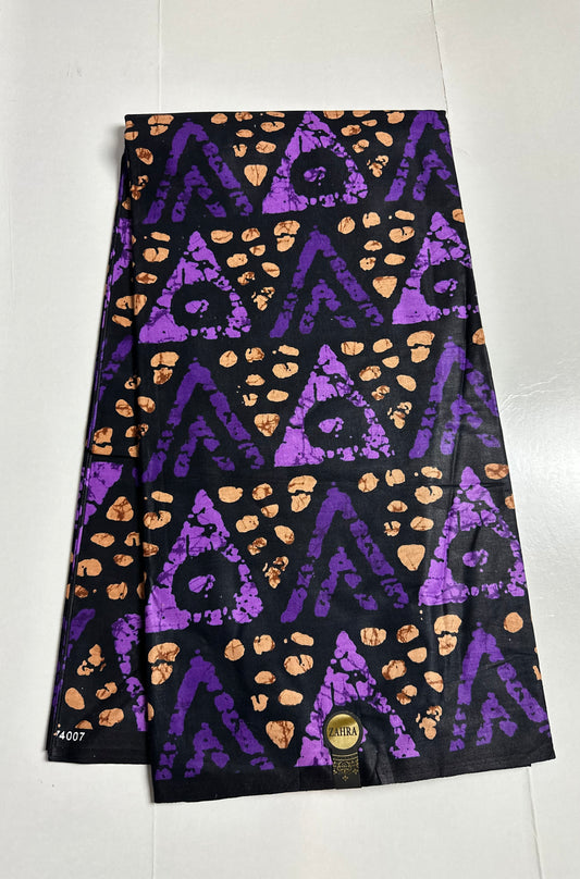 African Print Fabric, Ankara -Purple Fabric