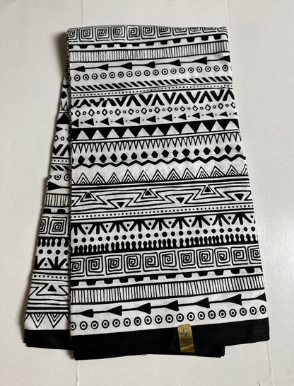 African Print Fabric, Ankara Fabric, Monochrome Fabric