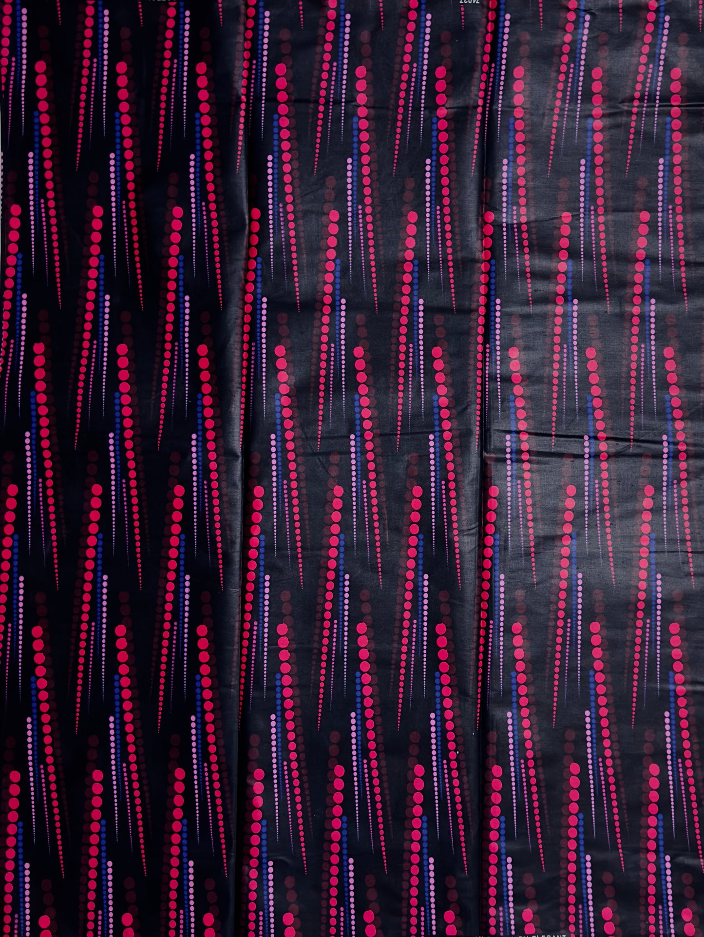 African Print Fabric, Ankara - Pink, Blue Fabric