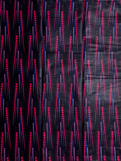 African Print Fabric, Ankara - Pink, Blue Fabric