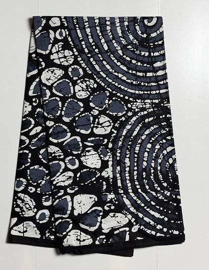 African Print Fabric, Ankara - Monochrome Fabric