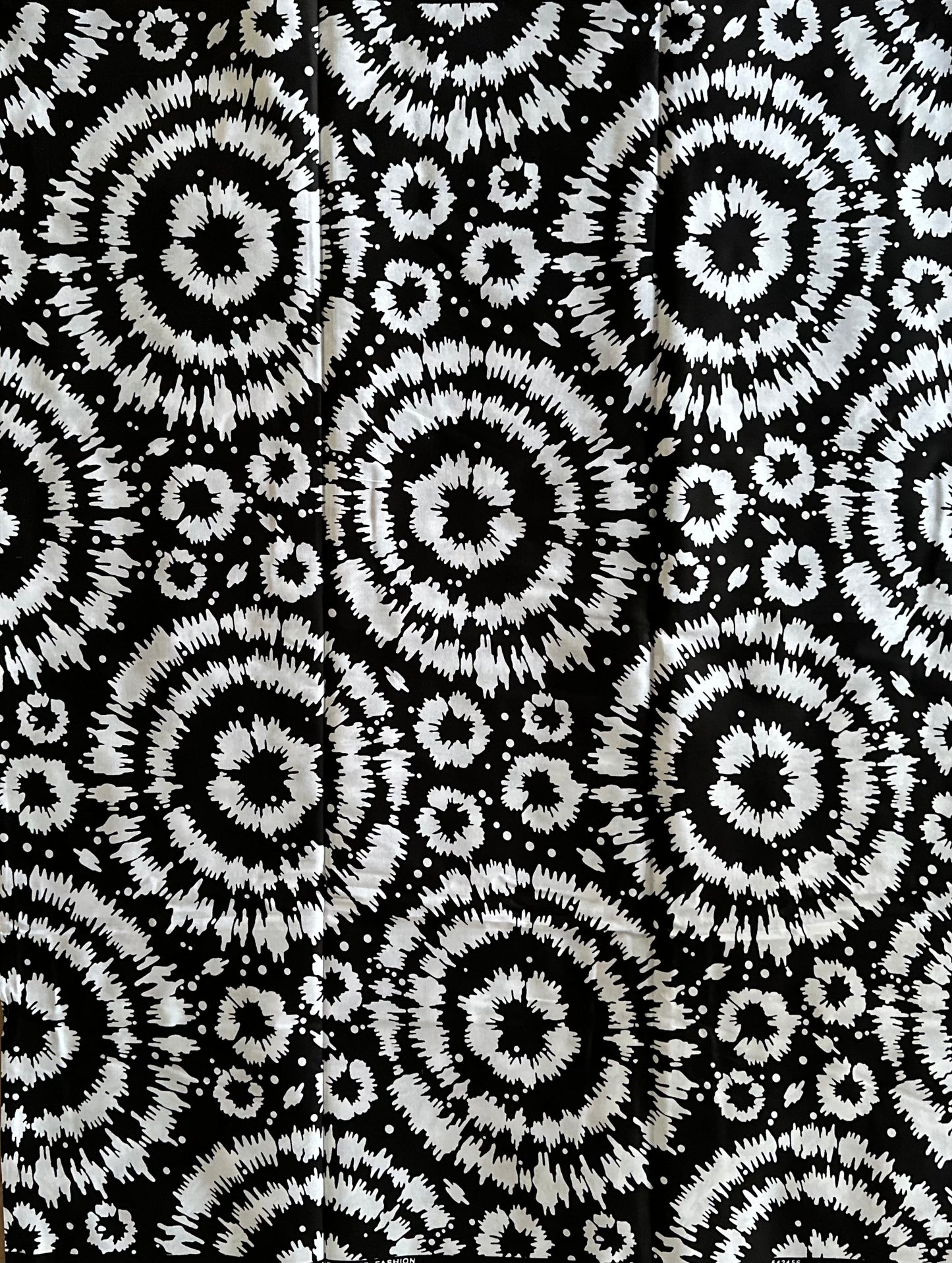 African Print Fabric, Ankara - Black, White, Monochrome Fabric