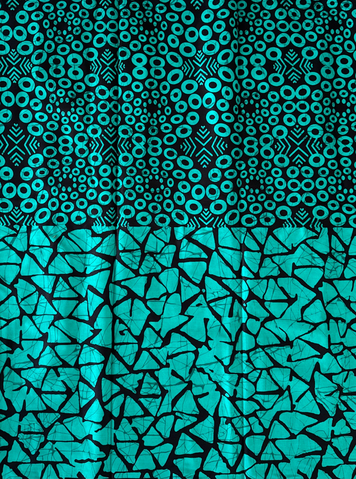 African Print Fabric, Ankara -Teal Fabric