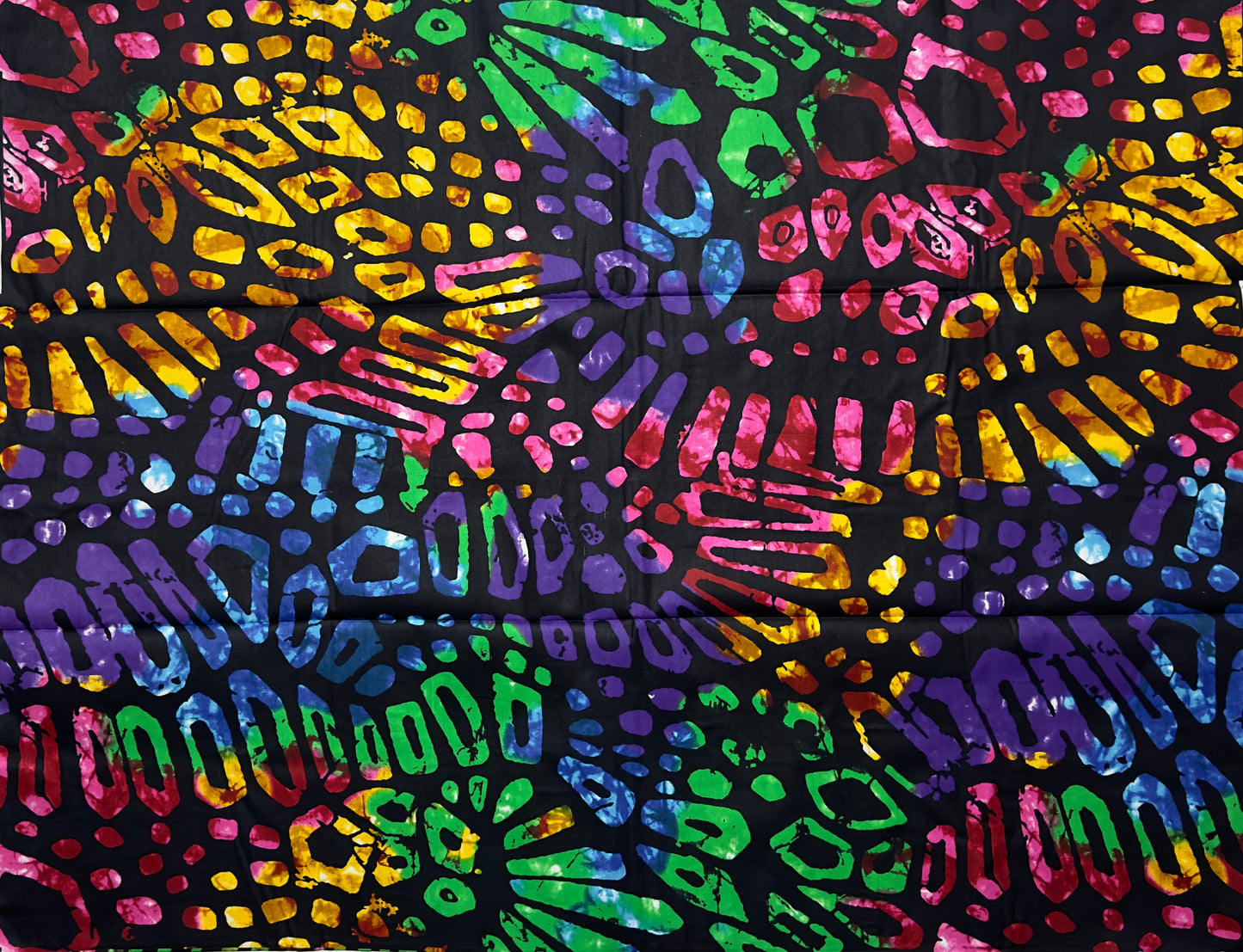 African Print Fabric, Ankara - Pink, Purple, Blue Fabric