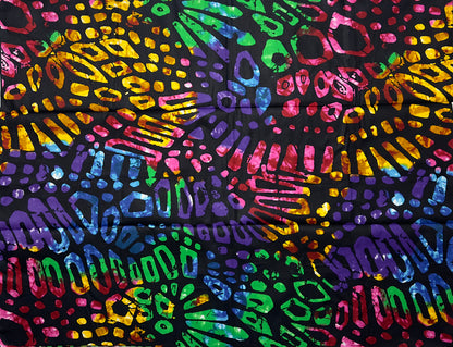 African Print Fabric, Ankara - Pink, Purple, Blue Fabric