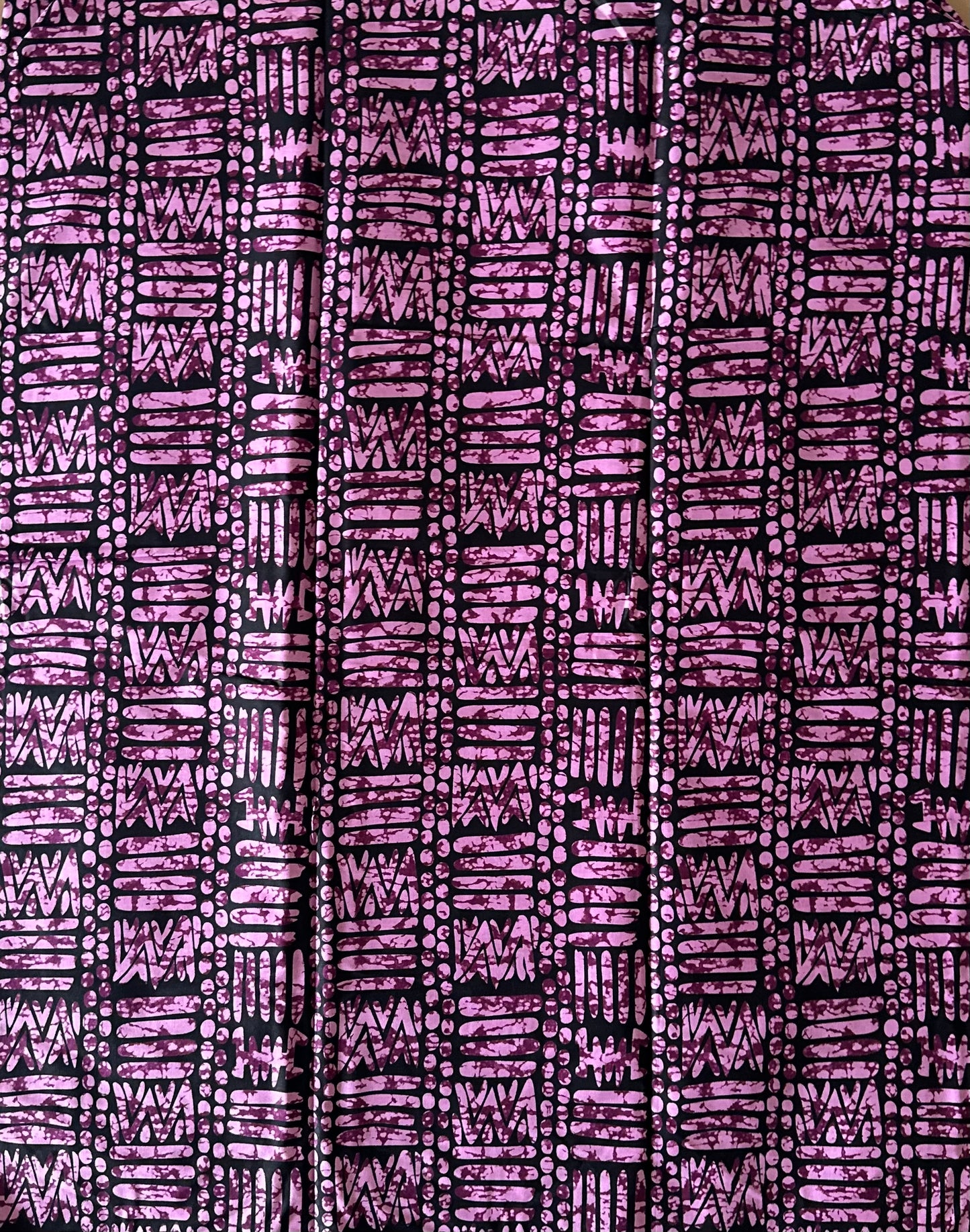 African Print Fabric, Ankara - Purple Fabric