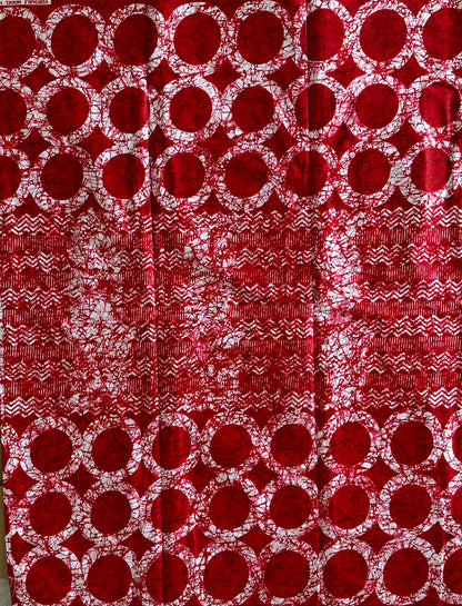 African Print Fabric, Ankara - Red Fabric