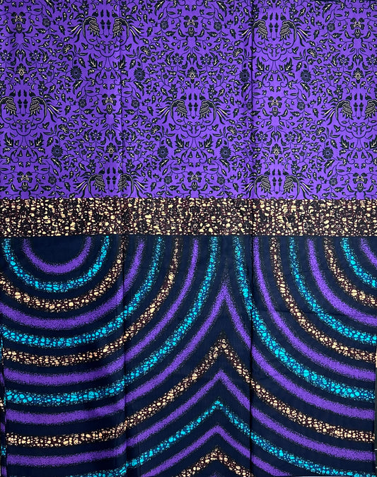 African Print Fabric, Ankara - Purple Fabric