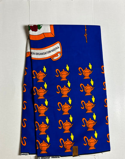 African Print Fabric, Ankara - Blue Fabric