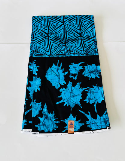 African Print Fabric, Ankara - Blue Fabric