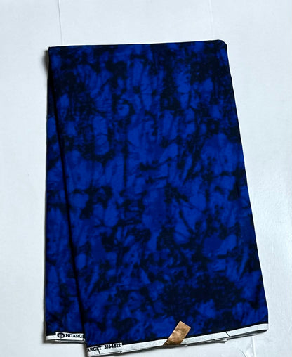 African Print Fabric, Ankara - Blue Fabric