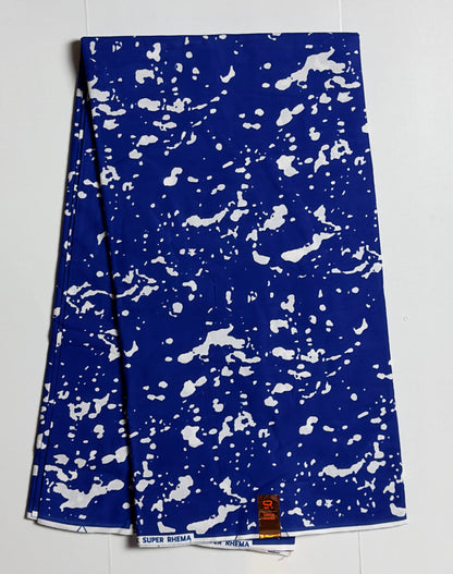 African Print Fabric, Ankara - Blue Fabric