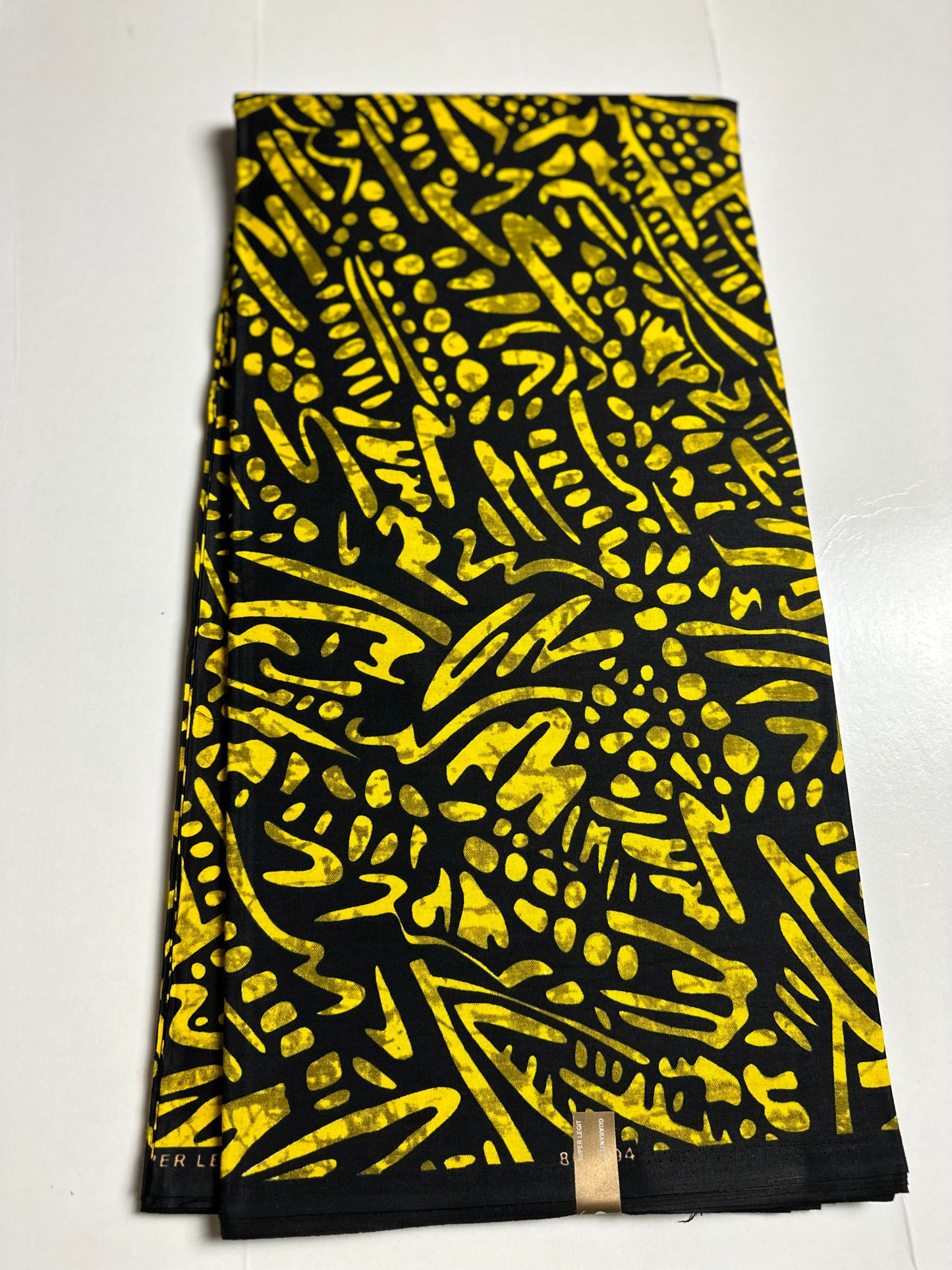 African Print Fabric, Ankara - Yellow Fabric