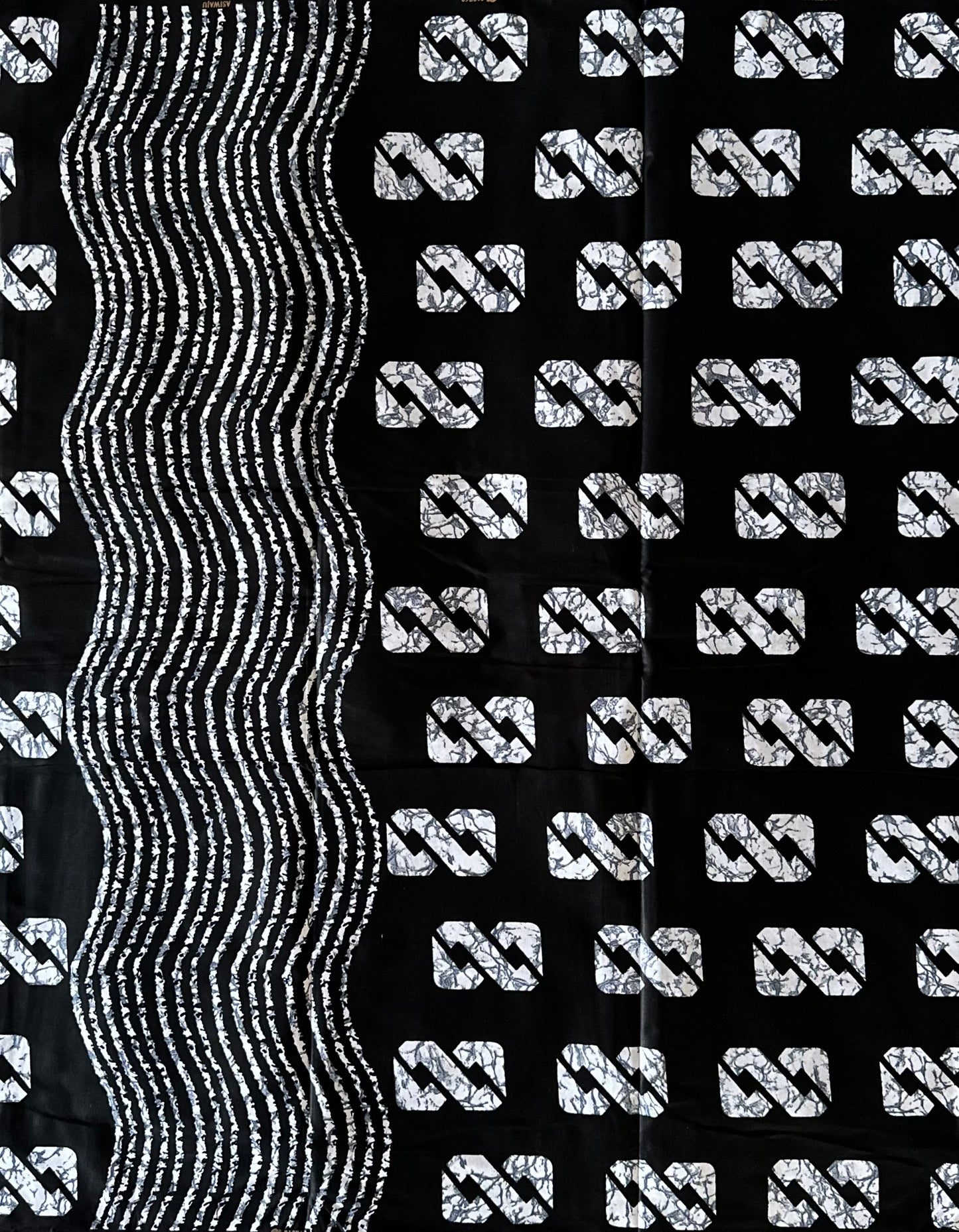 African Print Fabric, Ankara - Monochrome Fabric