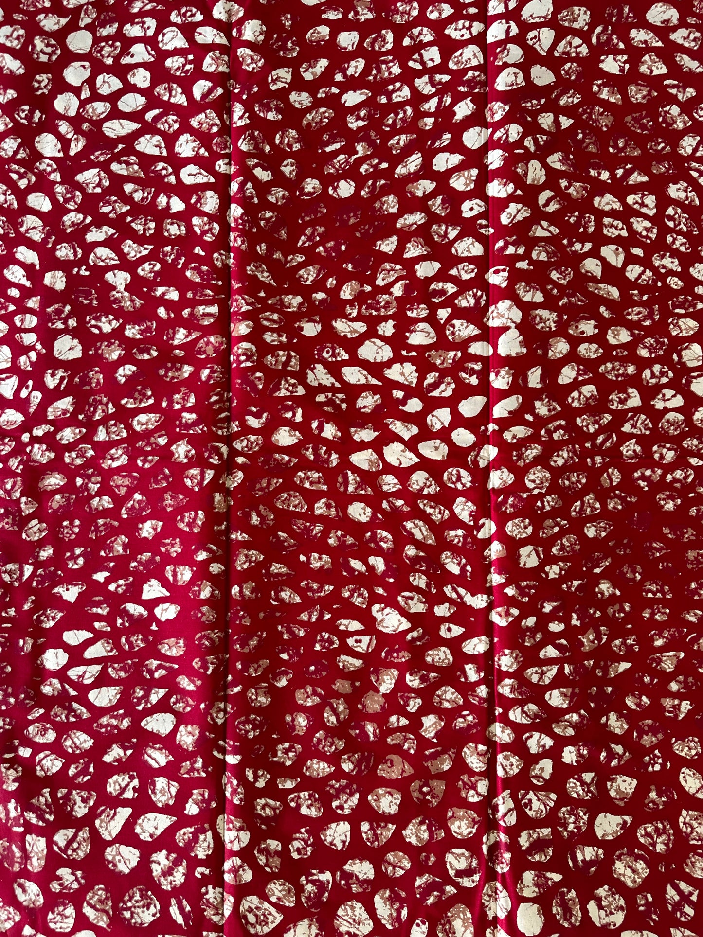 African Print Fabric, Ankara - Red, Beige Fabric