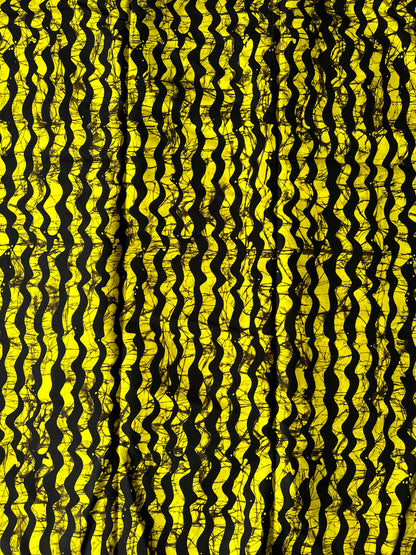 African Print Fabric, Ankara - Yellow Fabric