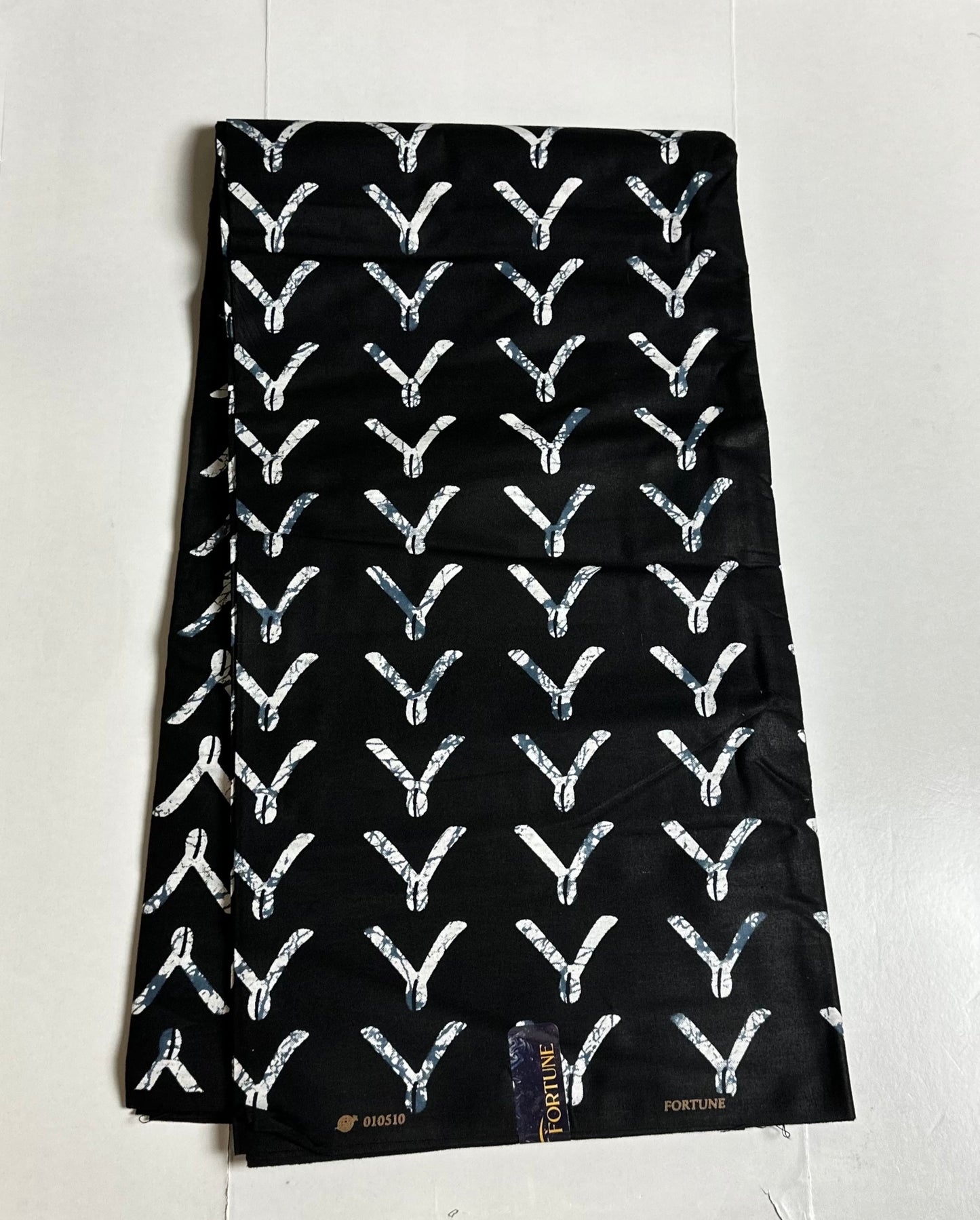 African Print Fabric, Ankara - Black and White Fabric