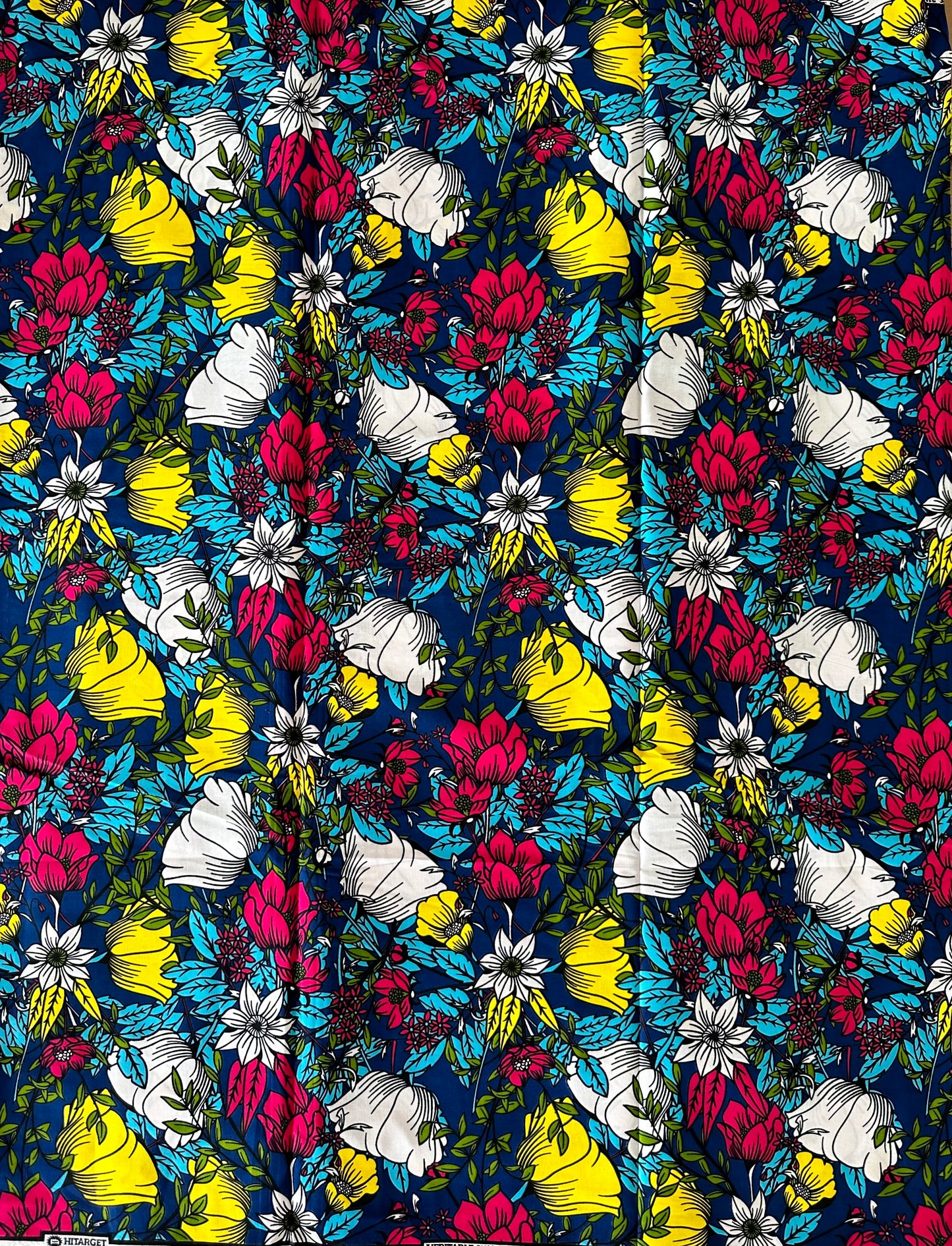 African Print Fabric, Ankara - Blue Fabric