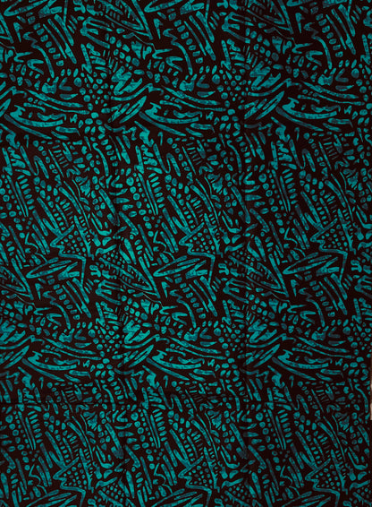 African Print Fabric, Ankara - Teal Fabric