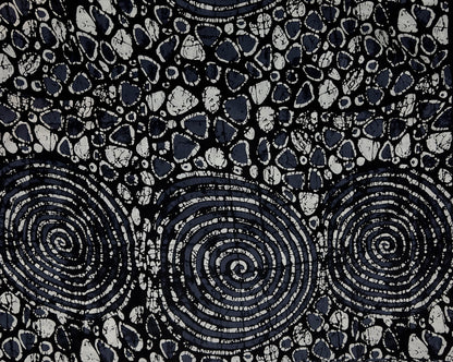 African Print Fabric, Ankara - Monochrome Fabric