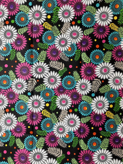 African Print Fabric, Ankara - Black Fabric