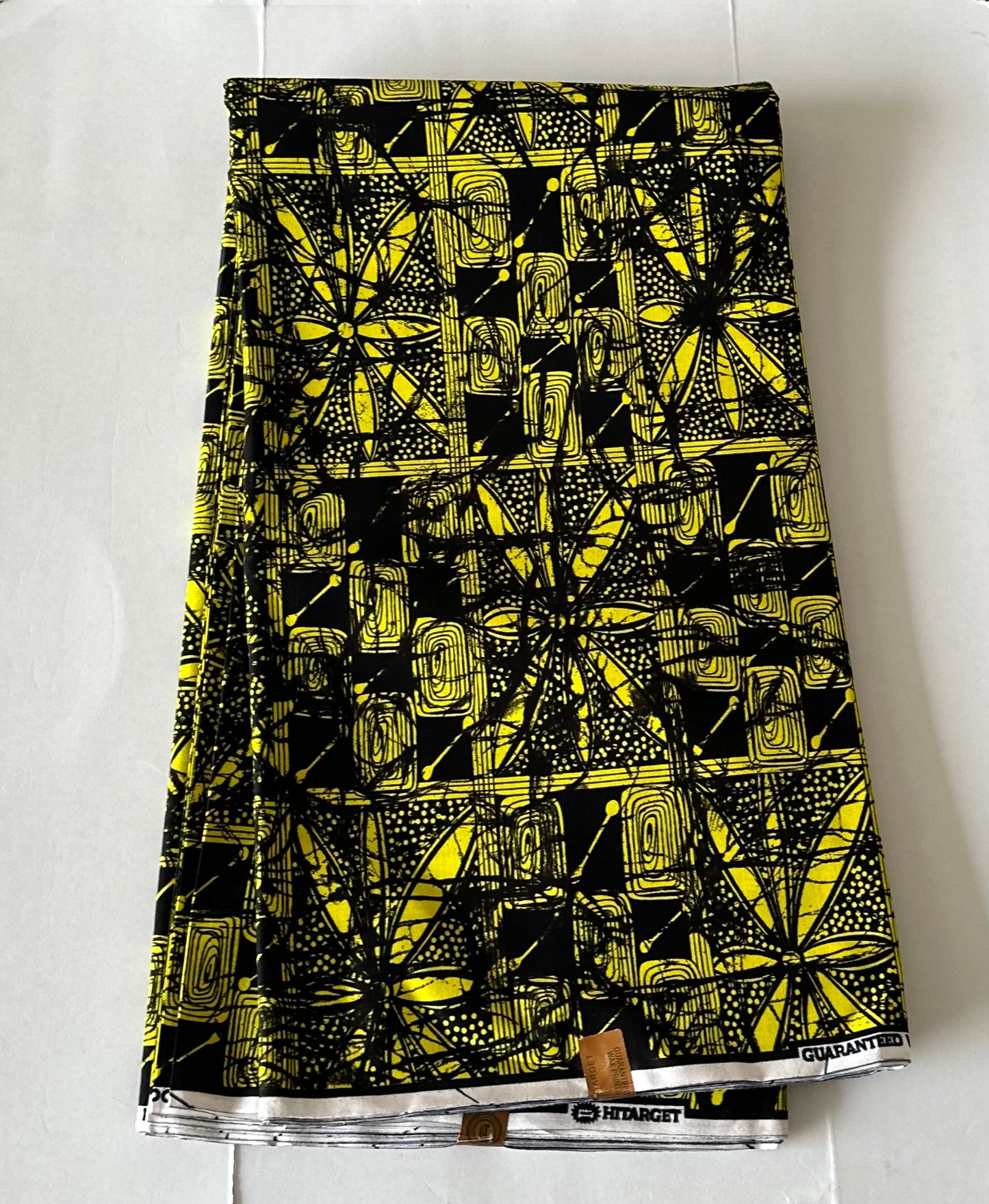 African Print Fabric, Ankara -Yellow Fabric, African Clothing