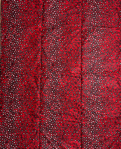 African Print Fabric, Ankara - Red Fabric