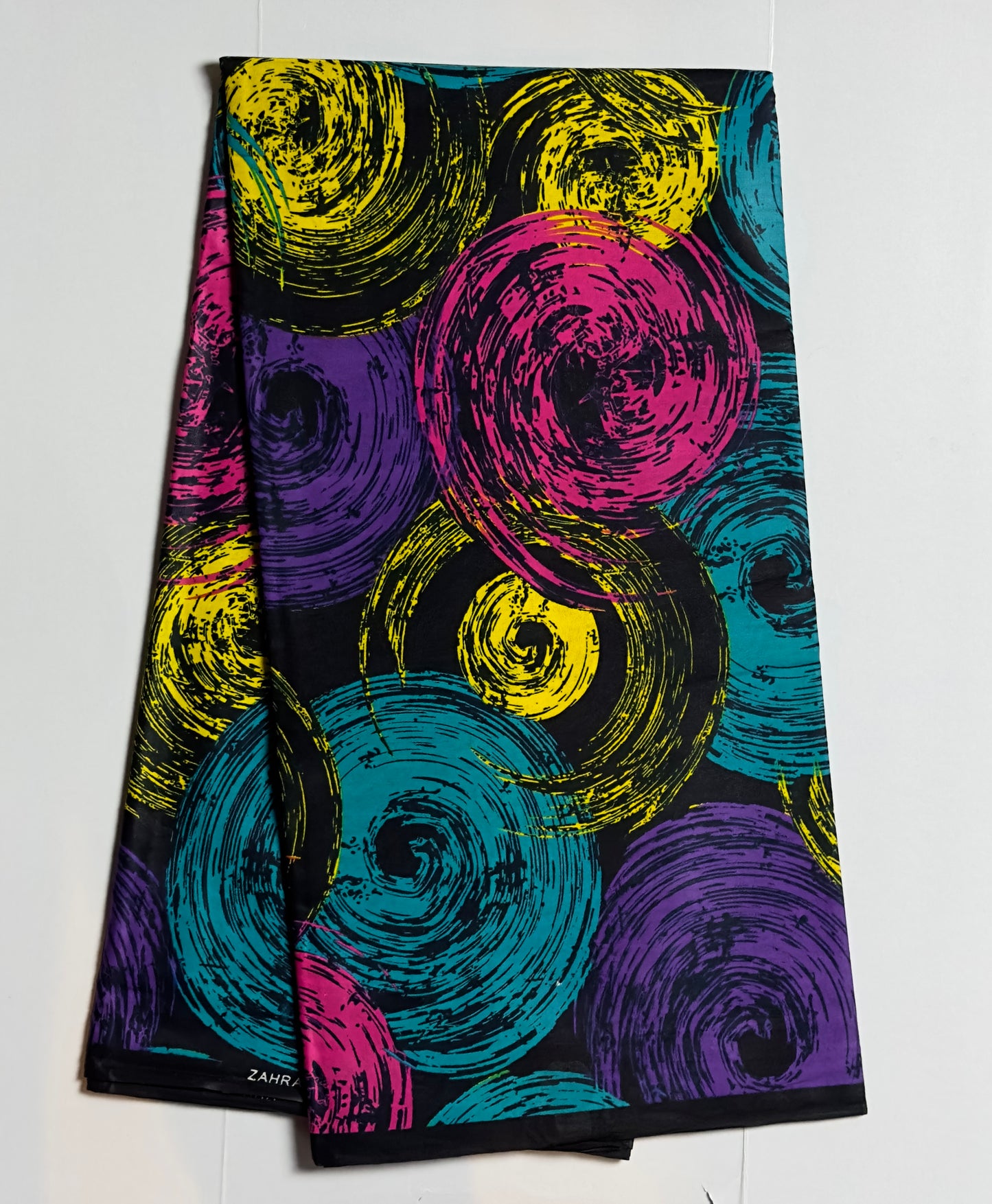 African Print Fabric, Ankara - Purple, Pink, Yellow Fabric