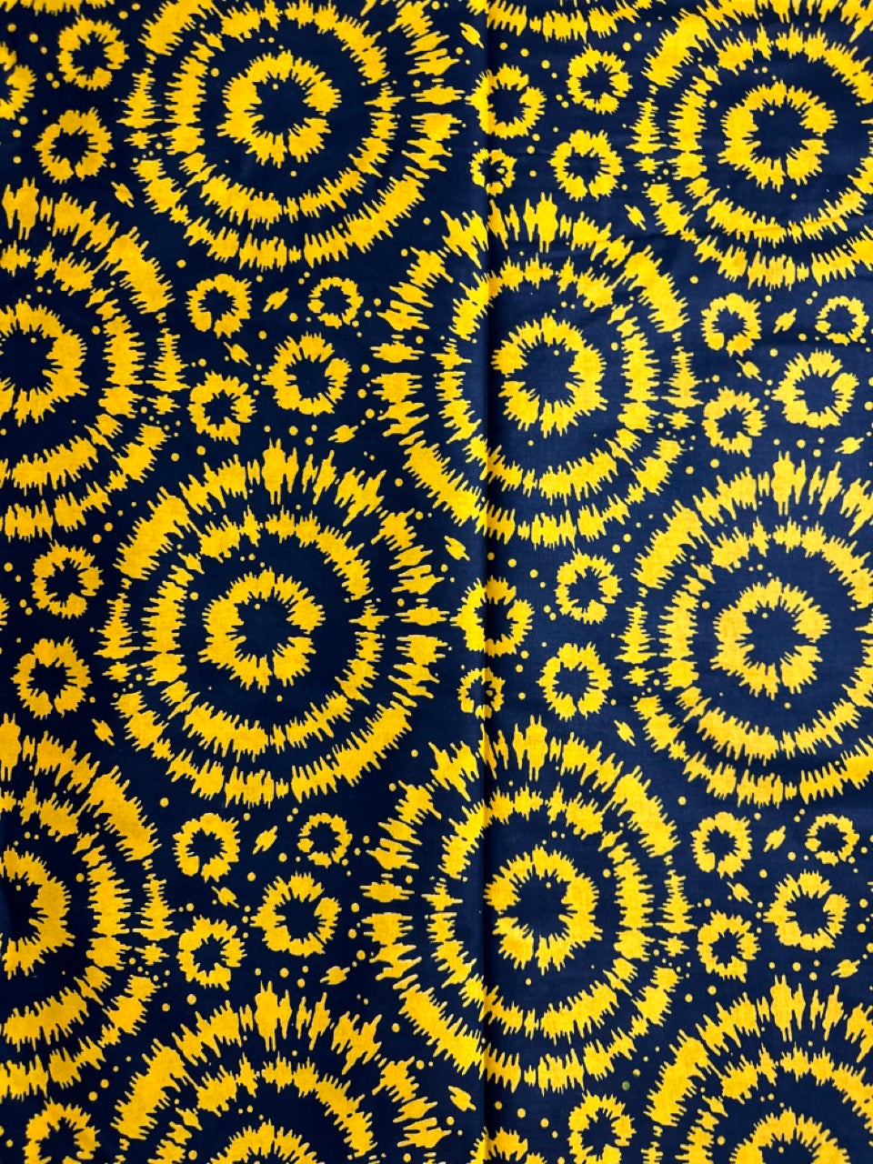 African Print Fabric, Ankara - Yellow Fabric