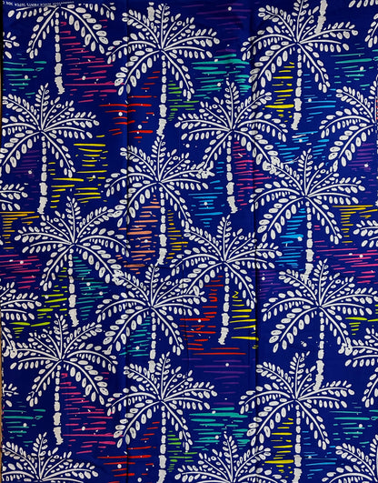 African Print Fabric, Ankara - Blue Fabric