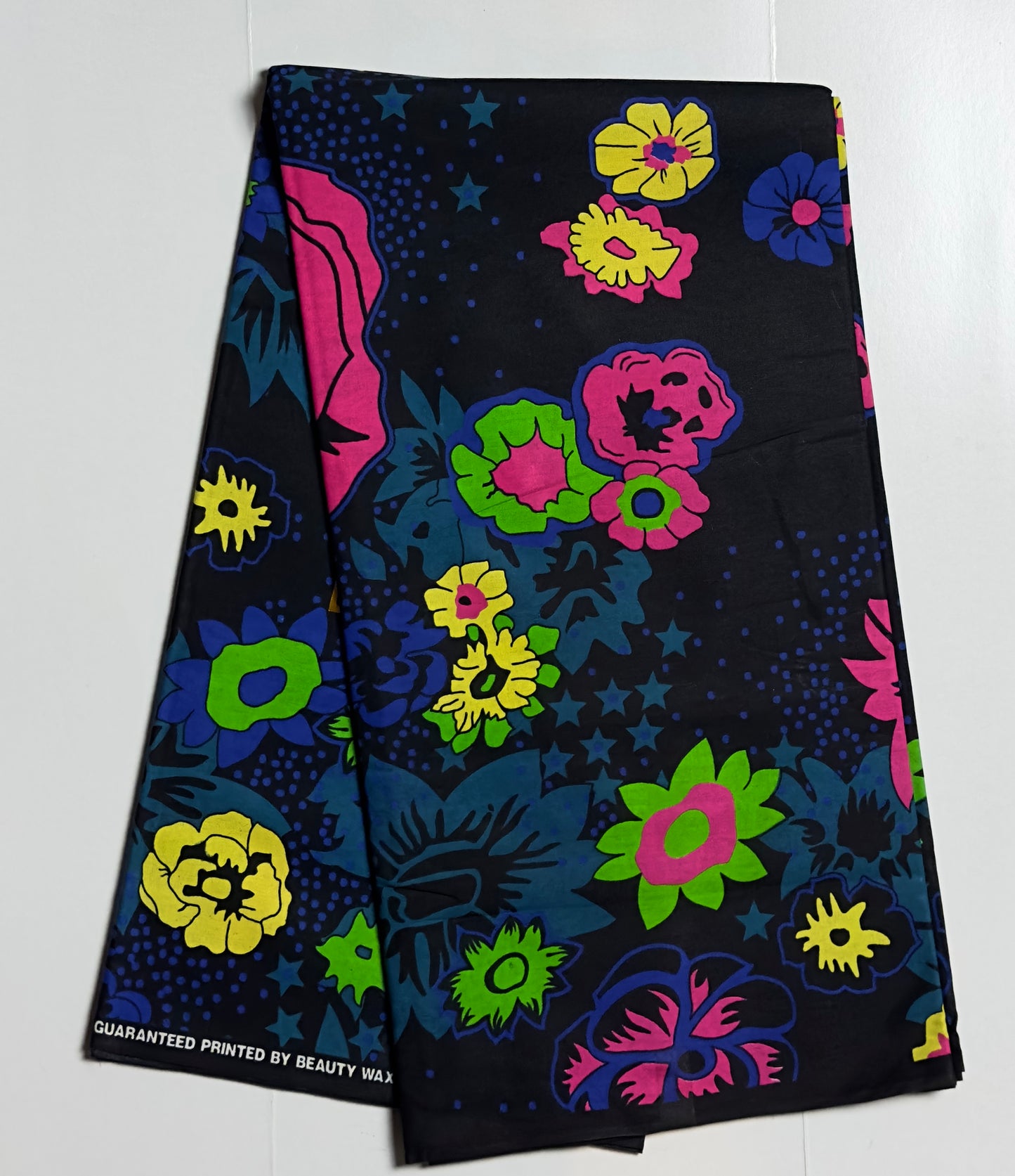 African Print Fabric, Ankara - Pink, Blue, Yellow, Green Fabric