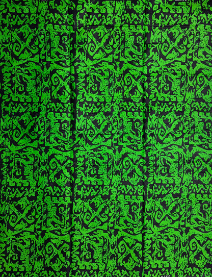 African Print Fabric, Ankara - Green Fabric