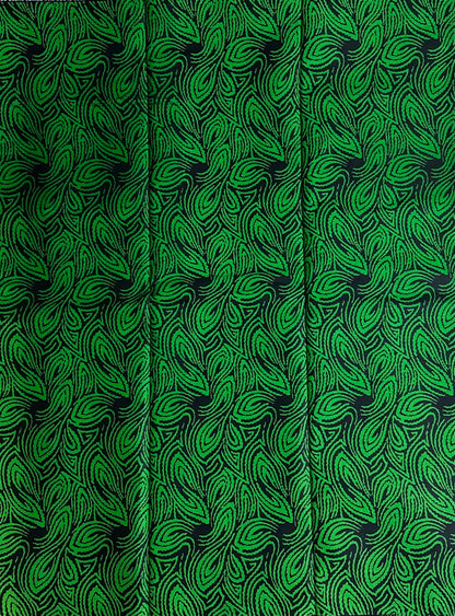 African Print Fabric, Ankara - Green Fabric